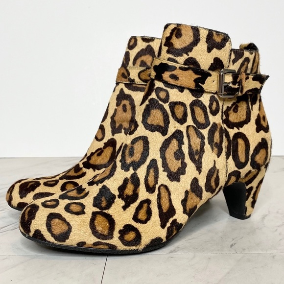 New! Sam Edelman Mandi Leopard Print Bootie 7.5M - Picture 1 of 13